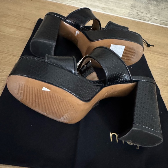 Maje Black Sandals with Crystal Buckles - Picture 4 of 6